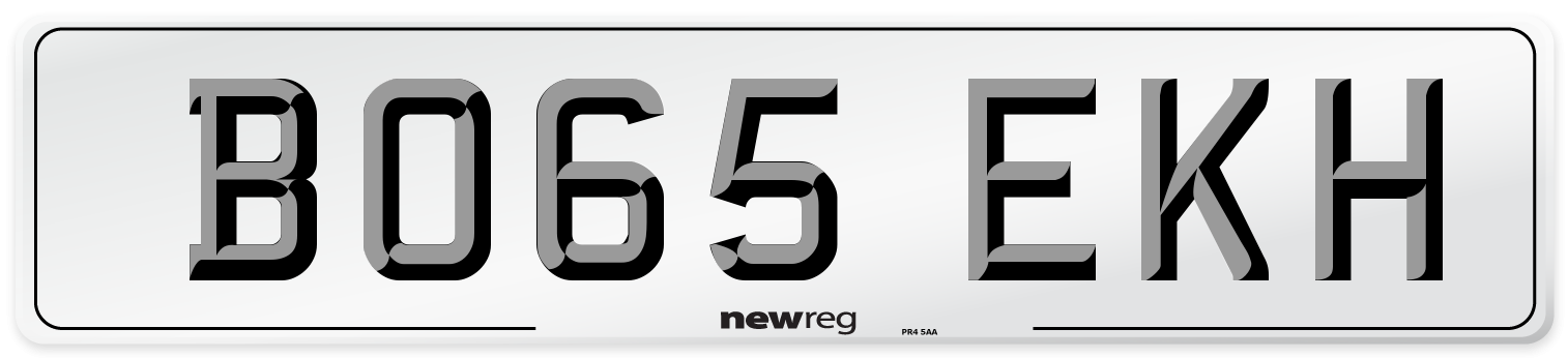 BO65 EKH Number Plate from New Reg
